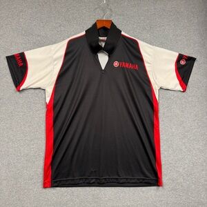 Yamaha Racing Team Jersey Men’s Large Black Red White Short Sleeve Half
